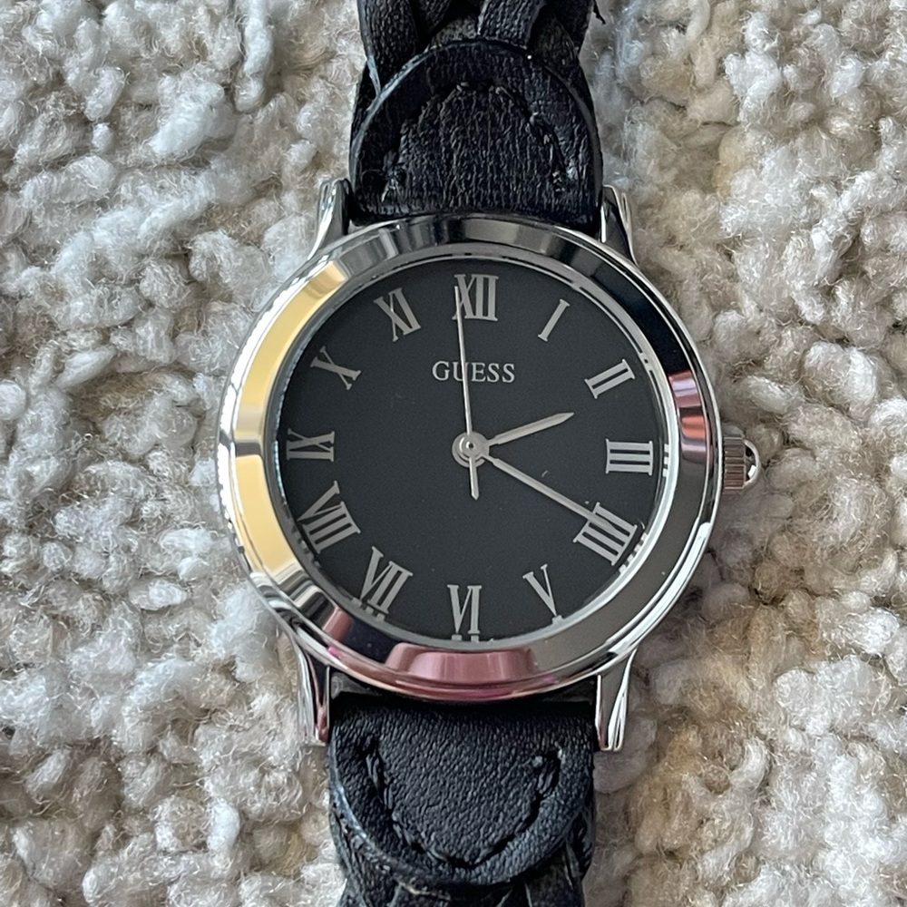 Guess watch genuine leather strap